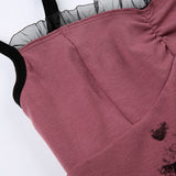 Vintage Lace Letter Print Tank TopOutfit