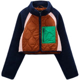 Women's ZA Grip Velvet Splicing Short Jacket