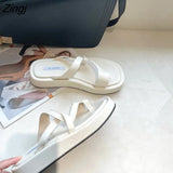 Women Slippers Flip Flops Shoes Summer Female Sandals Woman Flat with Slides Fashion for Ladies Slippers Outside