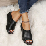 Slippers Women Wear 2025 Summer Women's Fish Mouth Fashion Thick-Soled Slippers Slopes And Women's