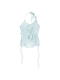 Sales Of 100,000] Lote Leaf Hanging Neck Sling Small Vest Girl Body Irregular Pure Desire Short Coat