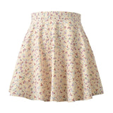 Floral Sweet High Waist Invisible Zipper Chiffon Printed Short