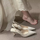 Fragrant High-Heeled Shoes Women 2025 New Summer Design Sense French Fashion Sandals Temperament Niche Single Shoes