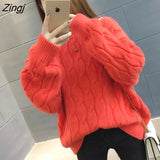 Women Popular Thick Solid 2020 New Fashion Fall Warm Loose Lady Clothes Kawaii Female Aesthetic Blue Casual