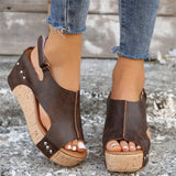 Roman Sandals Flat-Soled Thick-Soled Sandals Large-Size Shoes Fish-Mouthed Women's Slopes