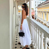 Women's Dress 2025 Temperament Sexy V-Neck Bare Backs A Big Tset-Smeared Tset