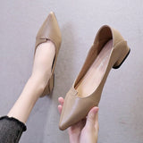 New Fashion Low-Heeled Sharp Women's Single