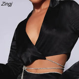 Sexy Shiny Silver Diamond Two Piece Sets Women Outfits Long Sleeve Blazer Mini Skirt Female Autumn Slim Party Skirt