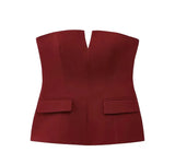 Women's Clothing INS Net Red Explosion Without Shoulder Strap Short Thoracic