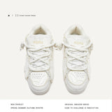 Shoes Destroyed The White Knight Bat Bread Shoes National Tide On The Street To Increase The Height And Low Helper Shoes Men And Women The Same