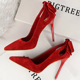 Shoes Patent Leather Women Heels Pointed Toe Woman Pumps Sexy High Heels 2022 Hot Bow-Knot Pumps Women Stiletto
