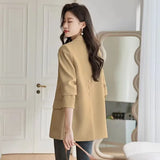 Zingj And Autumn Suit Jacket Female 2024 Spring And Autumn New Korean Version Of Fashion Slim Korean Version Of Free Hot Small Suit Jacket Female