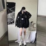Black Retro Jacket Baseball UniformOutfit