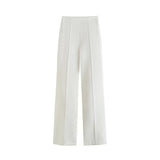 And Autumn Women's Fashion With Belt Solid Color Casual Suit Jacket High Waist Trousers