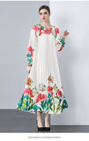 New Women's Dress Dress Oversized Dress Print 100 Folds T-Shirt With T-Shirt Holiday Casual
