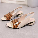 Summer New Fish Mouth Cool Slippers Wearing Large Women's Shoes Sandals Women's Heel