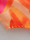 Summer Women's Print Corset Short Vest Tie Knot
