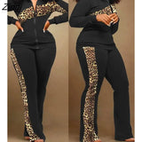 Print Long Sleeve Jacket Two Piece Pants Sets 2023 Women Winter Clothes Outfit Streetwear 2 Piece Set Joggers