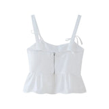 Women's Clothing 2025 Summer New Street Fashion White Bow