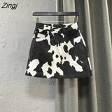 Skirts Women High Waist Mini Leisure Elegant All-match Pockets Vintage College Stylish Holiday Sexy Female