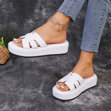 Thick Bottom Slippers 2025 Summer New Round Head Pine Pastry Bottom Casual Cold Slippers