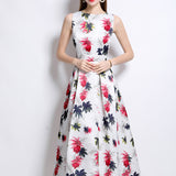 Tea Break Print Slings With Open Shoulder Dress Female Summer Sexy Hot Girl Holiday Beautiful