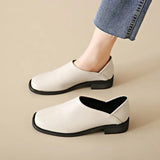 Women 2025 New Women's Shoes Spring Korean Version Of The Small Leather Shoes Women Wear Flat Shoes Legs Casual Lazy