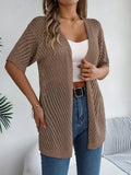 Shooting Summer New Summer Hollow Short-Sleeved Knitted Cardigan Holiday Sunscreen Shirt Women's