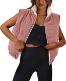 Ms. Autumn And Winter New Vest Lamb Zipless Double-Sided Warm Jacket