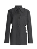 2025 New Fashion Temperament Commuter Wind Fake Two Niche Design Sense Suit Jacket Female Suit