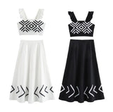 Women's Clothing Explosion Sleeveless Waveside Printed Vest Half-Skirt