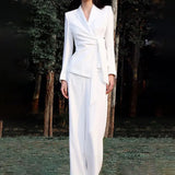Light Luxury Two Sets Of 2025 Autumn New High-End Temperament Waist Solid Suit Women's