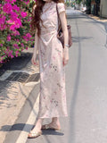 Chinese White Design Feeling Small Gentle And Comfortable Green Butterfly Flaking Cheongsam Women's Two-Color