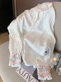 Chinese Style Embroidered Collar Shirt Women's Spring 2025 Design Sense Of Improved Cheongsam Zen Dress