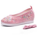 Zingj Shoes Round Head Spring And Autumn Ancient Style Students Embroidered Cloth Shoes Ancient Costume Stage Play Dance Shoes Women's Shoes Single