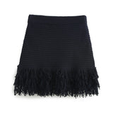 For Women's Clothing INS Explosive Fashion Tuxedo Knitted Shirt + Half-Dress