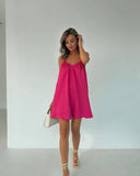 Women's Beach Dress Casually Bare Back Short Summer Sling Dress