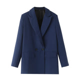 And Summer 2025 New Simple Loose Double-Dbuted Blazer Women's Spring And Autumn Dress New