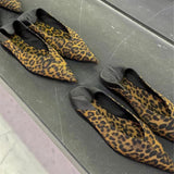 New Heel Satin Head Leather Tip Flat Shoes Korean Version Of Silk Satin Muller Single Shoes Women