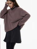 Multi-Color High-Necked Solid-Color Sweater Women Loose Collar Collar Collar Women's Clothing