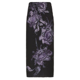 Vintage Ancient-Sense Plant Floral Print Bump Niche Design Hot Girl
