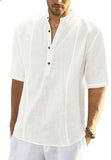 Slim Fit Comfort Casual Linen Half Sleeve