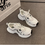 Old Dad Shoes Women's Shoes 2025 Autumn New Sports Shoes Four Seasons Mesh Breathable Casual Small White