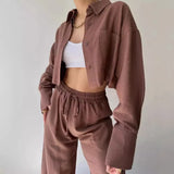 New Solid-Color Long-Sleeved Short-Sleeved Sleeve Trousers