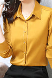 Women's Shirt Spring and Autumn Blouses for Women Long Sleeve Top Women-clothing Polo Neck Button Up Blouse Woman Basic Shirt