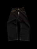 Wide-Legged Jeans Men's Fashion Black Baggy Jeans Men's Rap