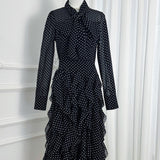Industry French Court Stormy Fishtail Wave Shows Thin Lotus Leaf Side Dress Waist Scarf Scarf
