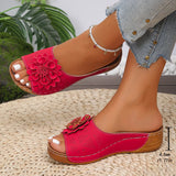 Flower Slippers Women's Slopes With A Thick Summer Cool Slippers 2025 Summer New