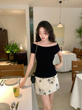 Xixi 13 Lines 2025 Spring New High-Rise Half-Body Skirt A-Word Ass Short Skirt