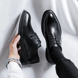 Zingj Size Men's Shoes Direct Sales English Style Business Casual Leather Shoes Summer High Sense Wedding Groom's Shoes